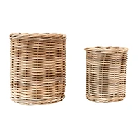 Hello Honey® Natural Hand-Woven Wicker Basket Set