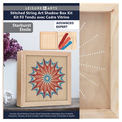 Leisure Arts® Starburst Stitched String Art Shadow Box Kit