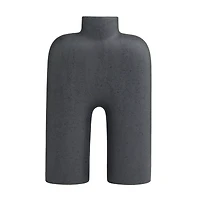 The Novogratz 13" Black Ceramic Arched Abstract Vase