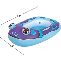 Pool Central 34" Purple Octopus Children's Inflatable Pool Boat Float