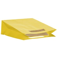 JAM Paper Large Yellow Heavy Duty Bags with Trapezoid Handle, 3ct.
