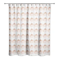Curly Pumpkin Shower Curtain