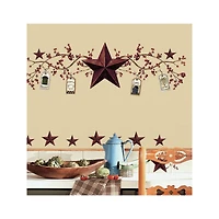 RoomMates Country Stars & Berries Peel & Stick Wall Decals