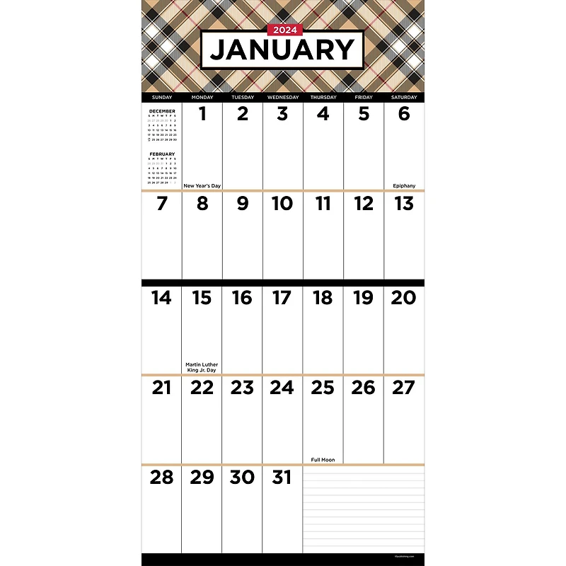 TF Publishing 2024 Big Print Wall Calendar