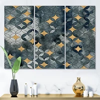 Designart - Geometry Intersecting Circles WIth Golden Stars