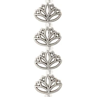 12 Pack: Silver Metal Lotus Beads, 16mm by Bead Landing™