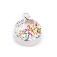 Rhodium Circle Shaker Charm by Bead Landing™