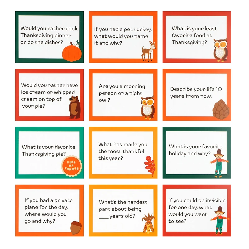 Thanksgiving Conversation Cards, 25ct. by Celebrate It™