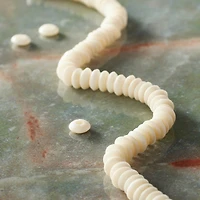 12 Pack: Natural White Bone Rondelle Beads by Bead Landing®