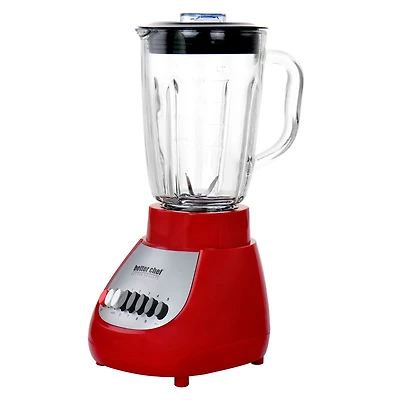 Better Chef Red 42oz. 10-Speed 350-Watt Glass Jar Blender