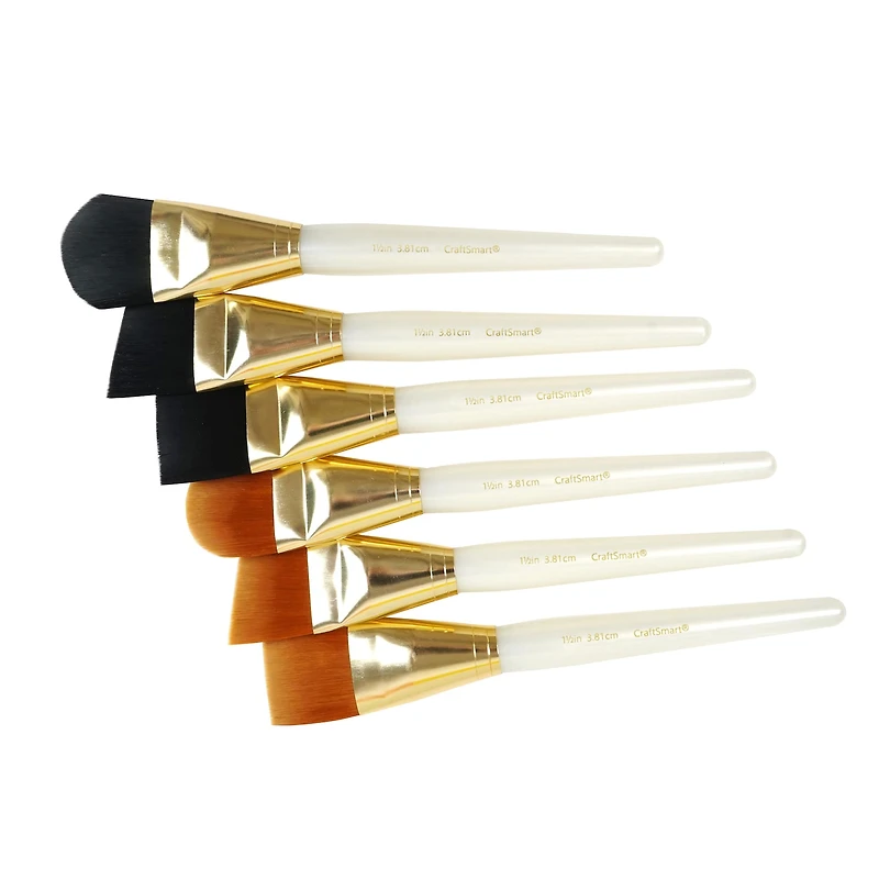 Multi-Purpose 6 Piece Synthetic Extra-Large Brush Set by Craft Smart®
