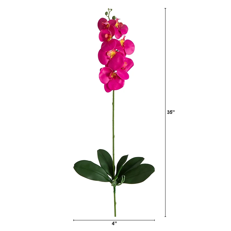 35" Beauty Pink Orchid Flower Stems, 3ct.