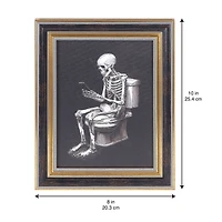 8" x 10" Skeleton with Toilet Wall Décor by Ashland®