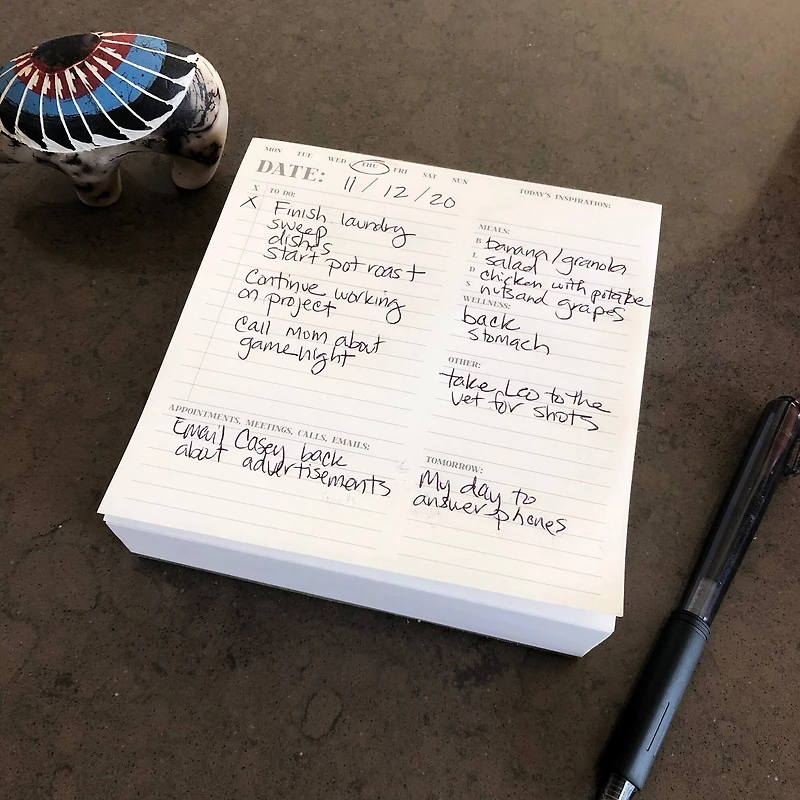 TF Publishing Undated Basic Daily Planning Desktop Note Block