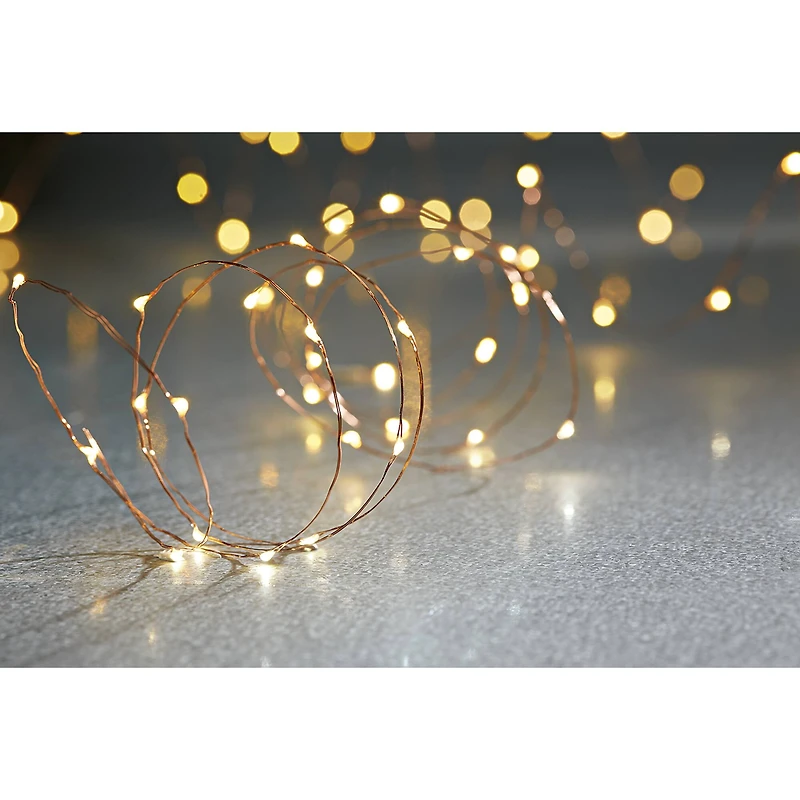 40ct. Warm White Copper Wire LED String Lights by Ashland®