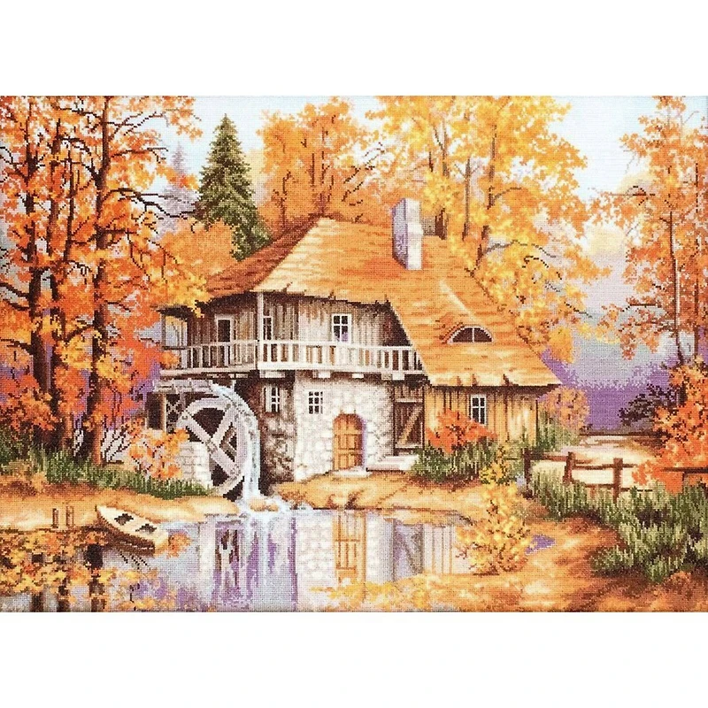 Luca-S Autumn Landscape Counted Cross Stitch Kit
