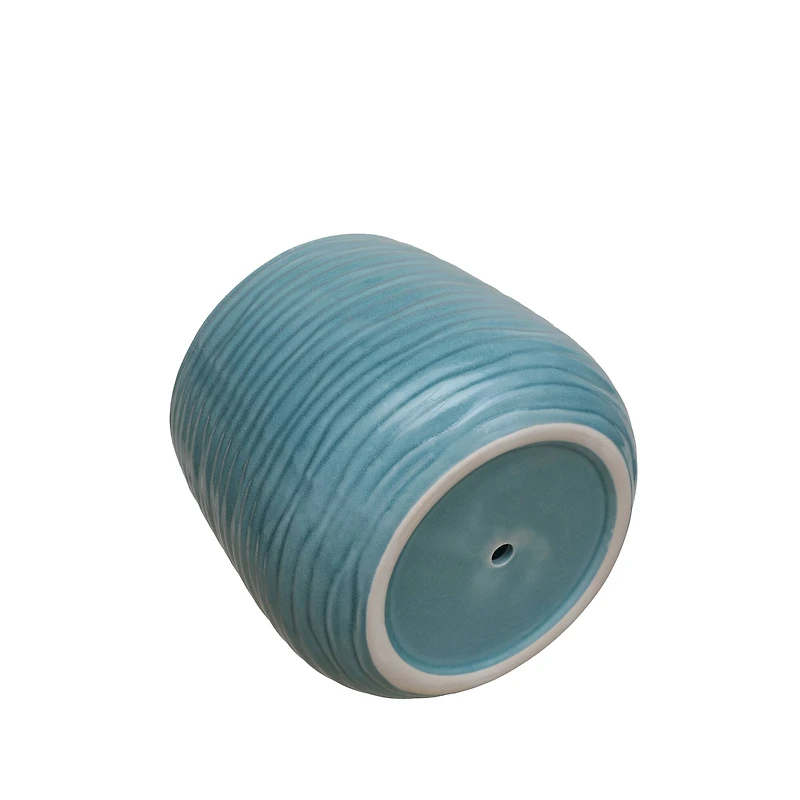 9" Turquoise Ceramic Pot by Ashland®