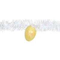 25ft. White Tinsel Garland with Easter Eggs
