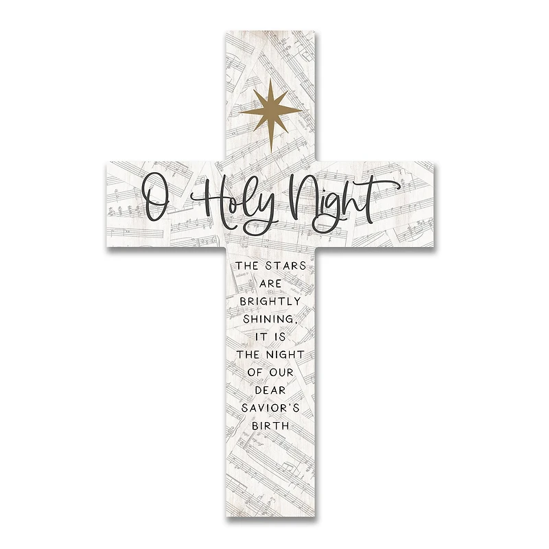 O Holy Night 11" x 16" Wood Cross