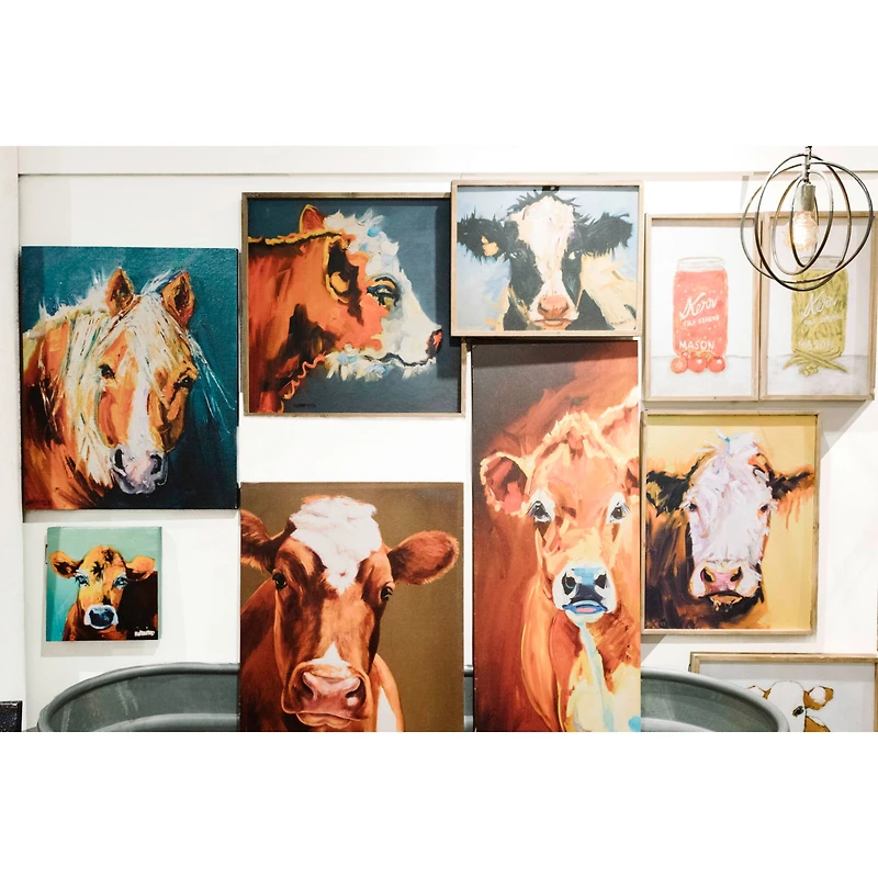 Canvas Cow Image Wall Décor