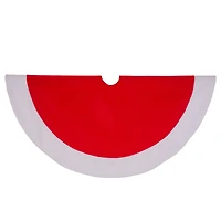 Glitzhome® 48" Red & White Felt Christmas Tree Skirt