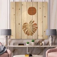 Designart - Tropical Palm Leaf & Abstract Geometry Shapes II