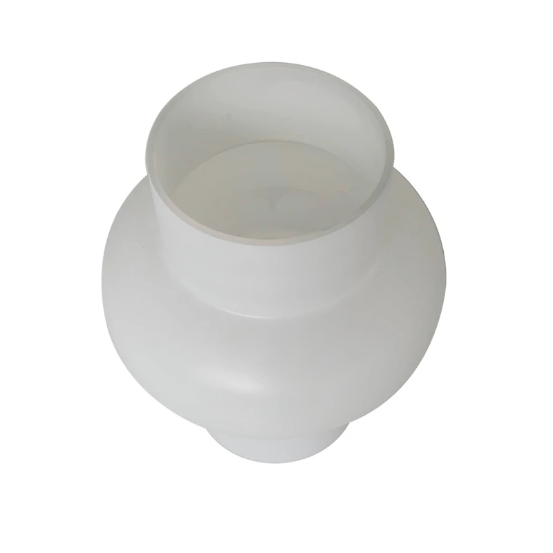 White Glass Unique Trumpet Vase Set