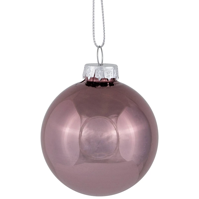 Shiny and Matte Christmas Glass Ball Ornaments - 2.25" (55mm) - Pink - 24ct
