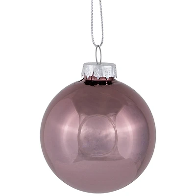 Shiny and Matte Christmas Glass Ball Ornaments - 2.25" (55mm) - Pink - 24ct