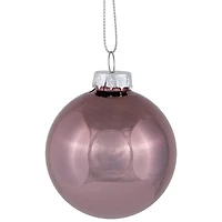 Shiny and Matte Christmas Glass Ball Ornaments - 2.25" (55mm) - Pink - 24ct