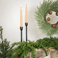 Hello Honey 10" Taupe Seasonal Silhouette Tree Shaped Taper Candles, 2ct.