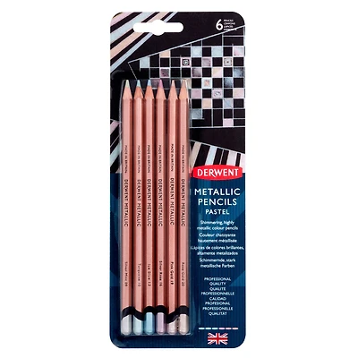 Derwent® 6 Color Metallic Pastel Pencil Set