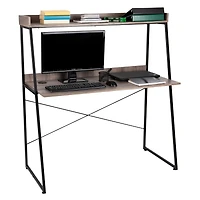 Mind Reader 47" Brown Desk with Top Shelf