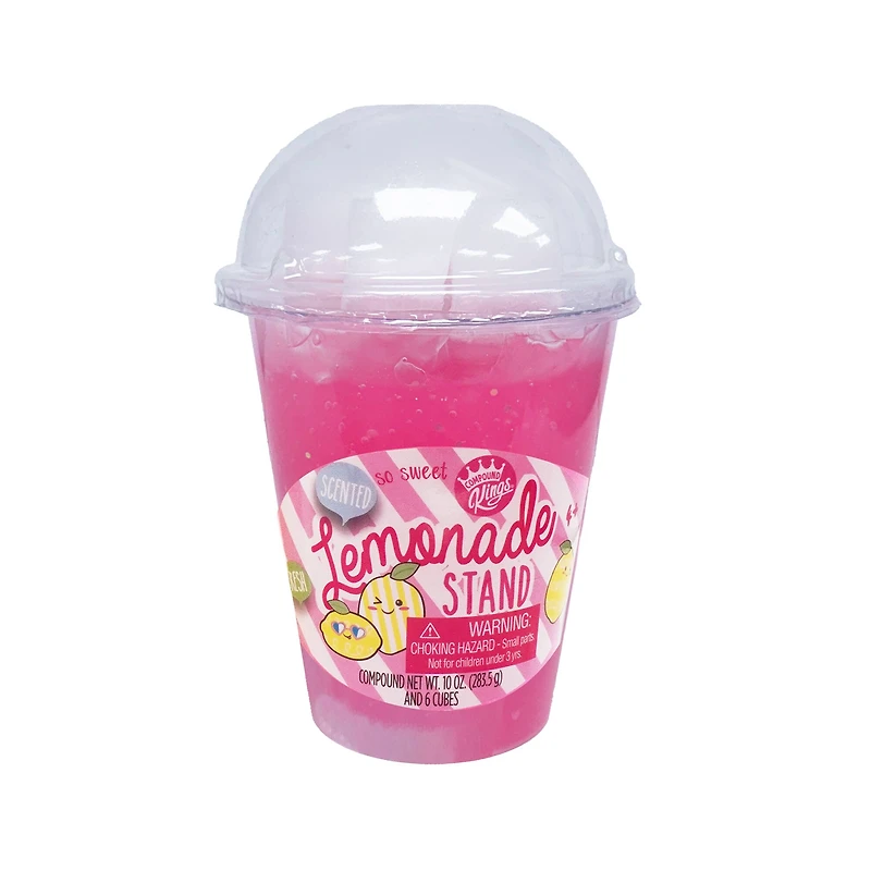 Compound Kings® Pink Lemonade Stand Scented Fluffy Slime Cup