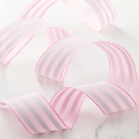 2.5" x 25ft. Stripe Faux Linen Wired Ribbon by Celebrate It™ Décor