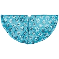 20" Blue Sequin Snowflake Pattern Mini Christmas Tree Skirt