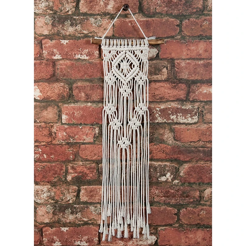 Solid Oak Make-Rame™ Lacy Diamonds Macramé Mini Wall Hanging Kit