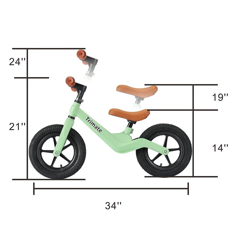 Trimate Green 2 Wheel Balance Bike