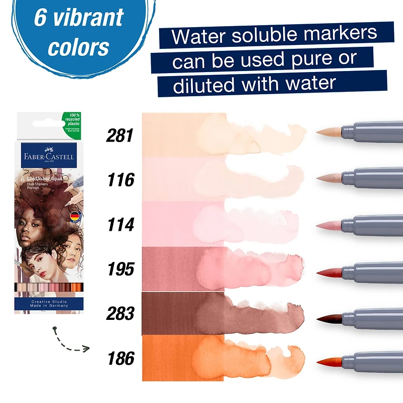 Faber-Castell® Goldfaber Aqua Portrait Dual-Tip Marker Set