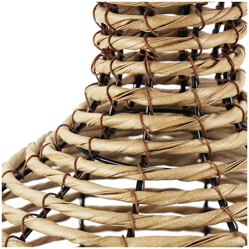 18" Brown Seagrass Handmade Twisted Vase