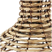 18" Brown Seagrass Handmade Twisted Vase