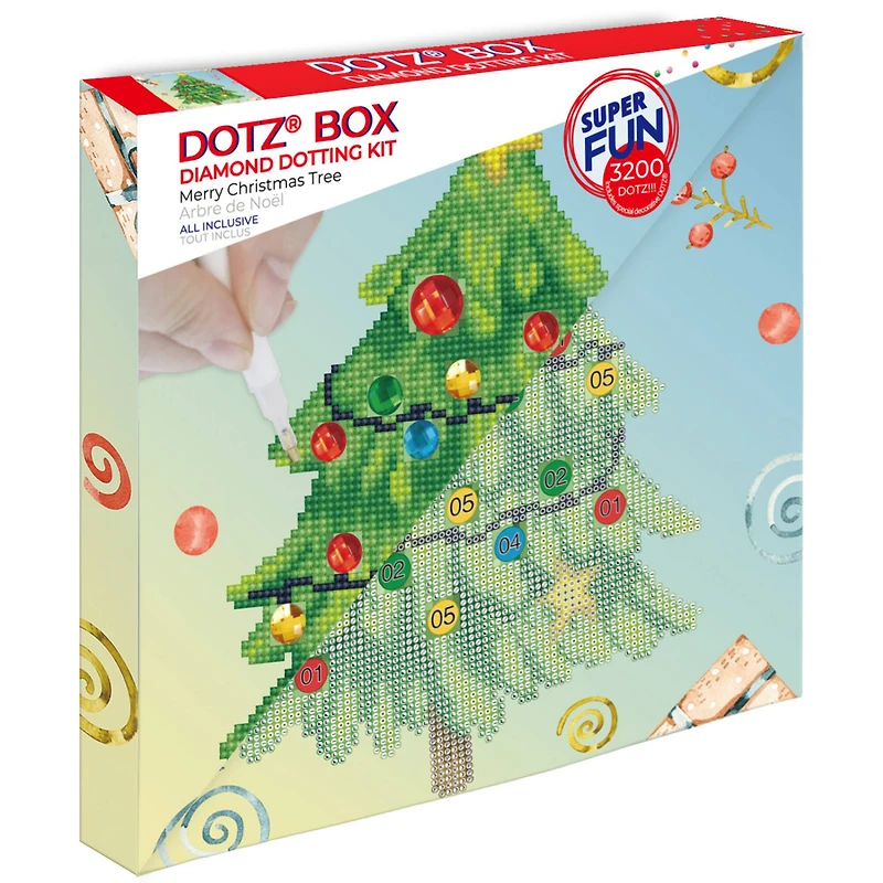 Diamond Dotz® Merry Christmas Tree Diamond Box Painting Kit