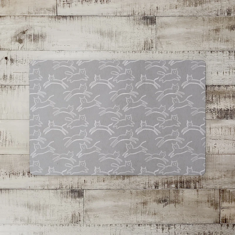 Leaping Cat Pattern I 27" x 18" Floor Mat