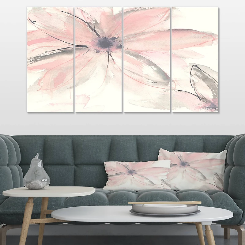 Designart - Pink Shabby Floral II