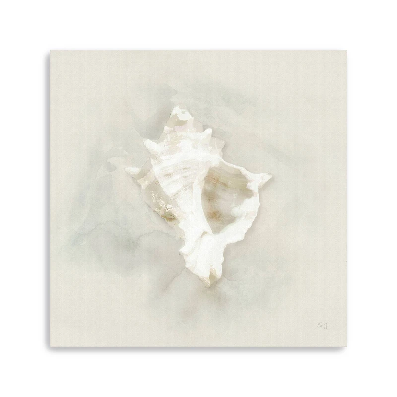 Soft Sand and Shell I Canvas Giclee