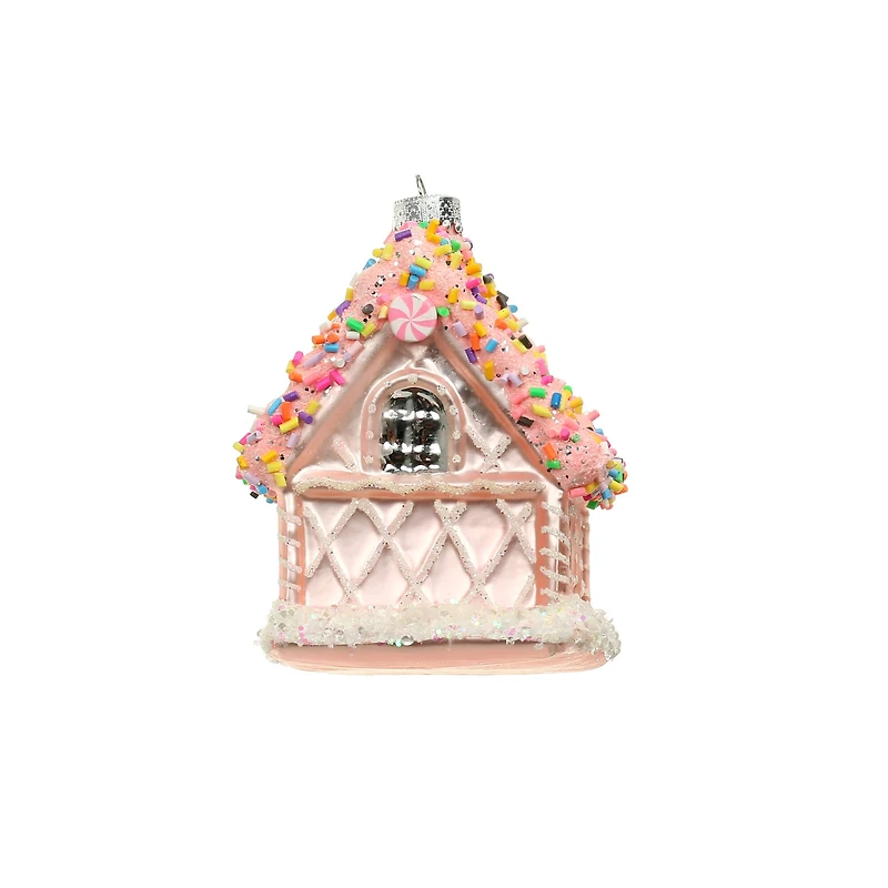 3.75" Sprinkles & Candy Glass Gingerbread House Ornament by Ashland®