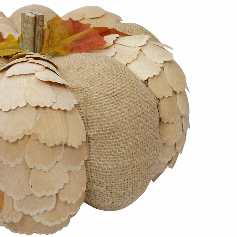 9" Brown Autumn Harvest Tabletop Pumpkin