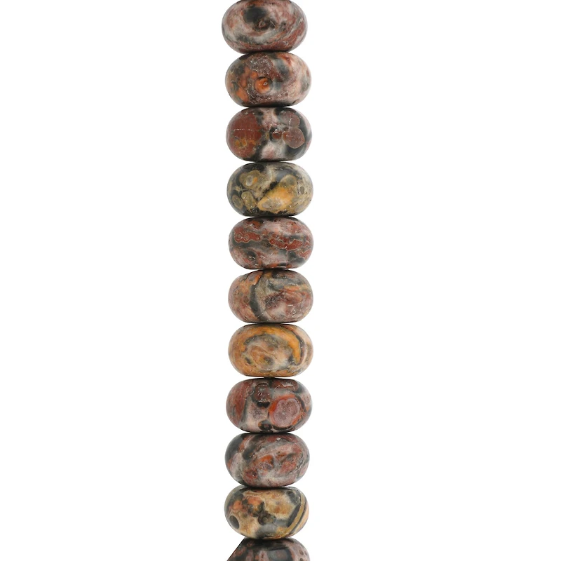 Leopard Jasper Rondelle Beads, 8mm by Bead Landing™