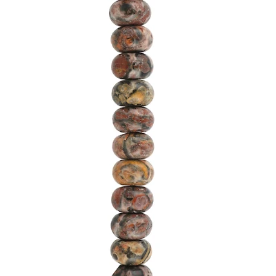 Leopard Jasper Rondelle Beads, 8mm by Bead Landing™