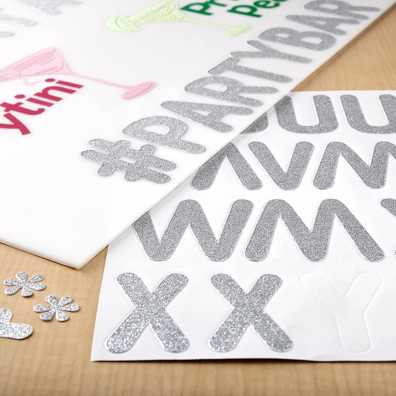 2.25" Silver Glitter Alphabet Stickers by Recollections™ 